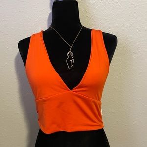 Orange Halter Top